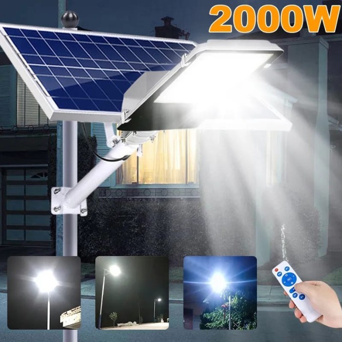 Jual Lampu Tenaga Surya Outdoor Waterproof 2000 Watt Panel Solar Surya ...