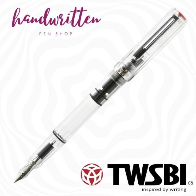 TWSBI ECO T Kolbenfüllhalter Transparent – Dreieckiger Griff, Medium-Feder, Für Tinte & Täglichen Gebrauch