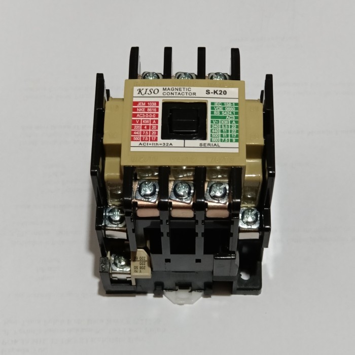 Jual contactor / kontactor SK-20 220Vac Kiso | Shopee Indonesia