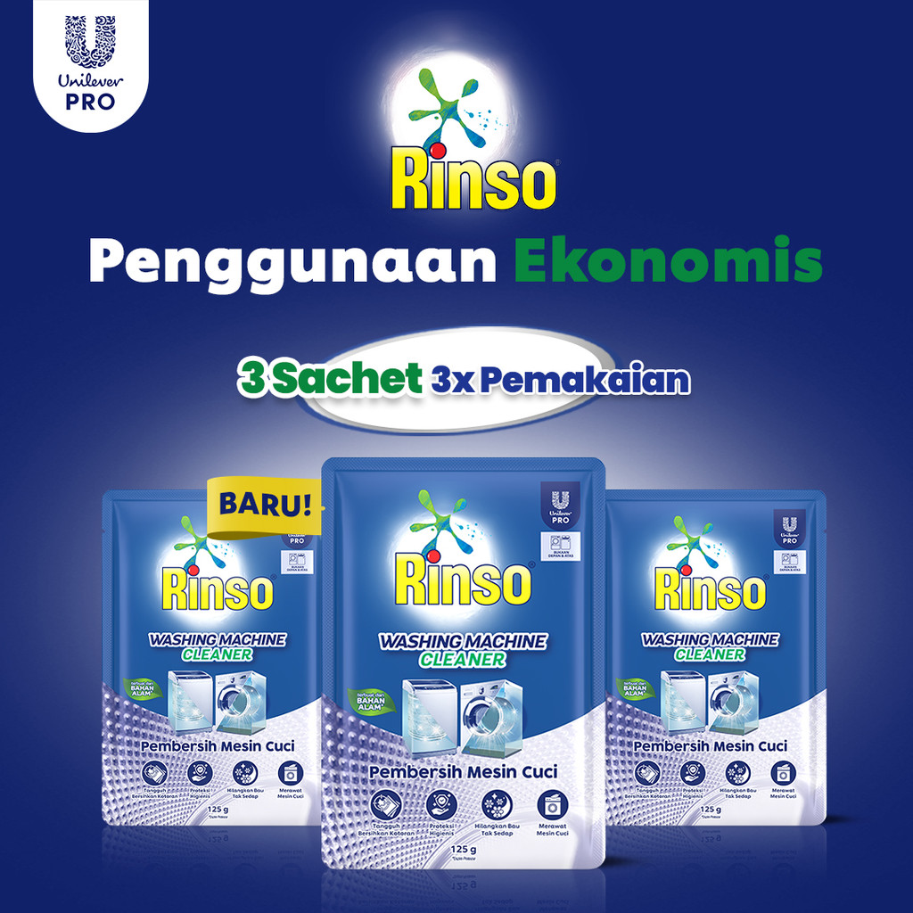 Jual [PAKET HEMAT] Rinso Washing Machine Cleaner + Rinso Matic Powder ...