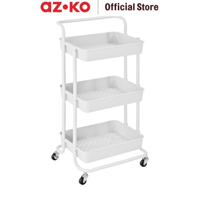 Jual AZKO Stora Cora Rak Troli 3 Tingkat Tempat Penyimpanan Multifungsi ...