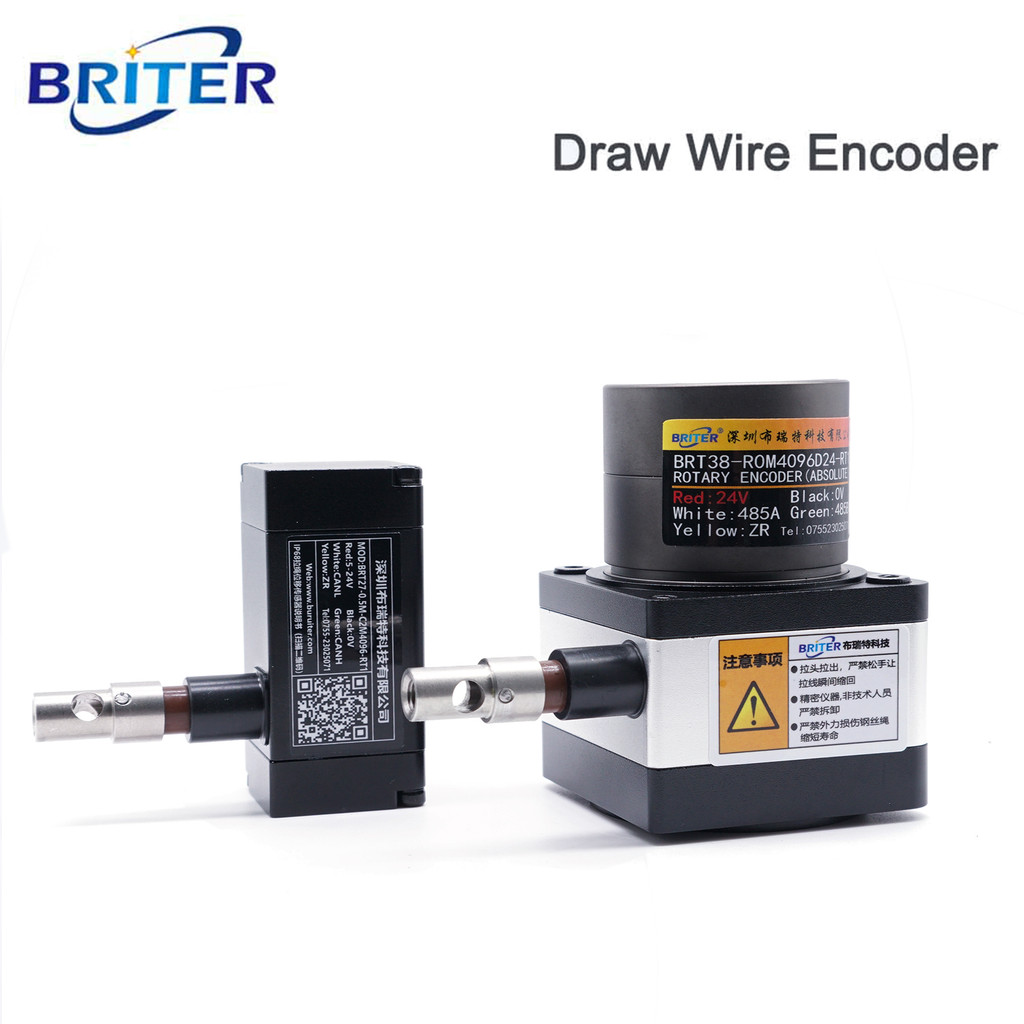 Jual BARU draw wire encoder displacement sensor linear pull rope ...