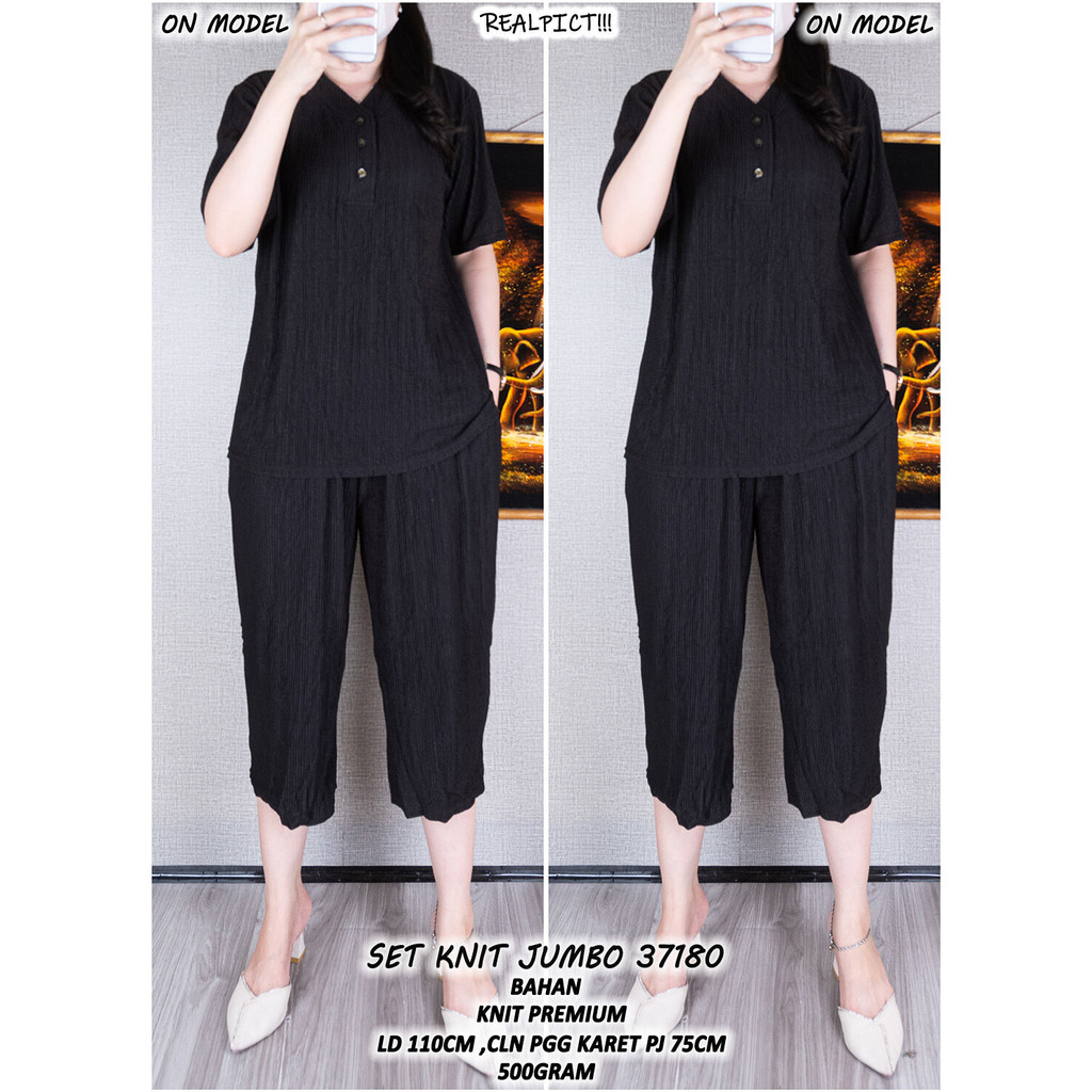 Jual SET KNIT JUMBO 37180 (READY STOK) | Shopee Indonesia