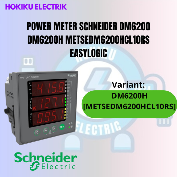 Jual POWER METER SCHNEIDER DM6200 DM6200H METSEDM6200HCL10RS EASYLOGIC ...
