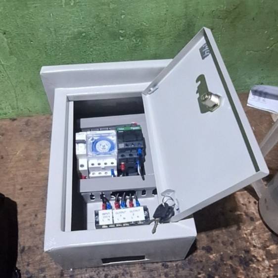 Jual Panel Timer Kontaktor Lampu / Panel Timer Otomatis / Panel Taman ...