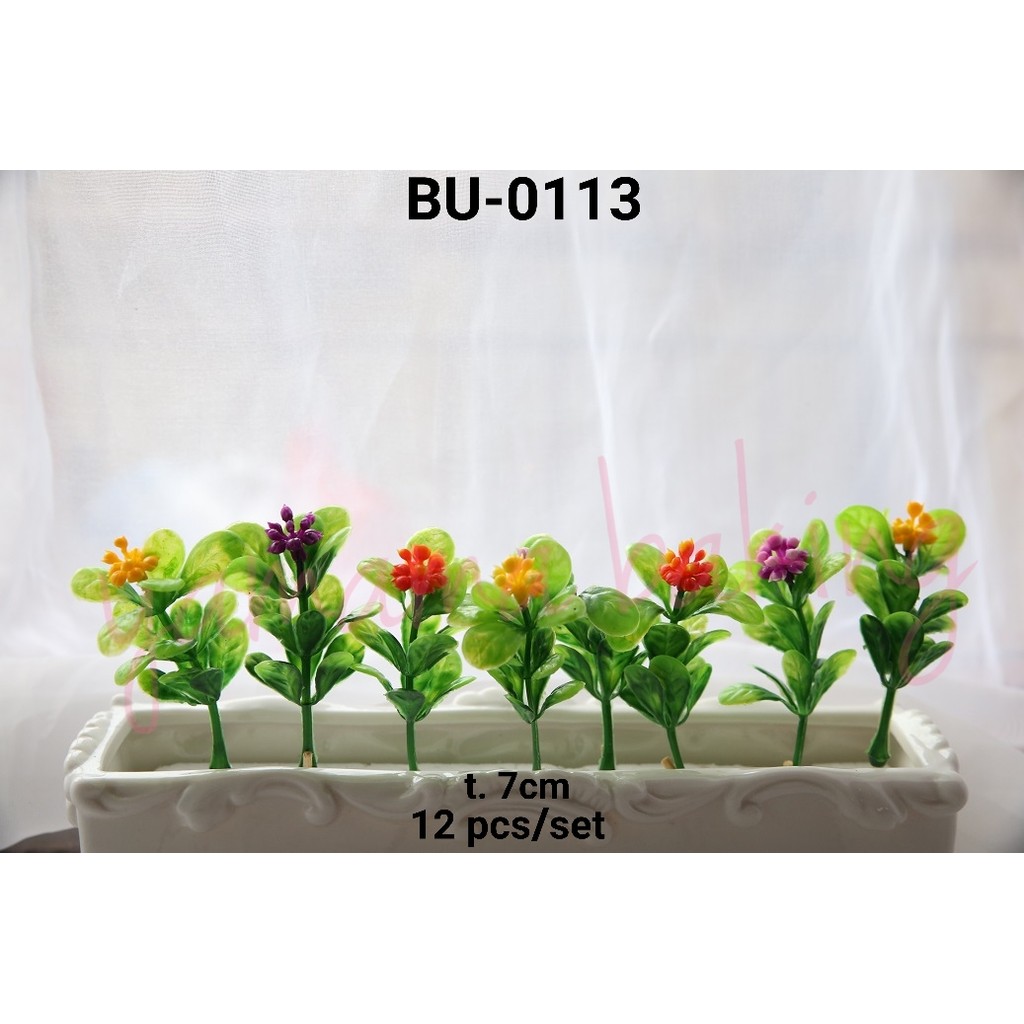 Jual BU-0113 Topper hiasan kue tart cake rumput bunga daun tanaman ...