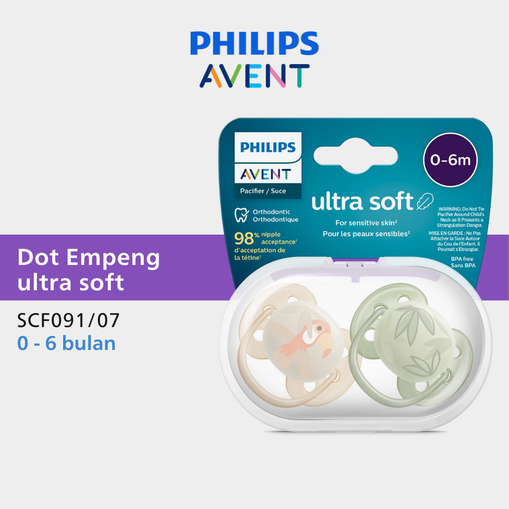 Jual Philips Avent Soother Soft Boy 0-6m - Empeng Bayi SCF091/07 ...