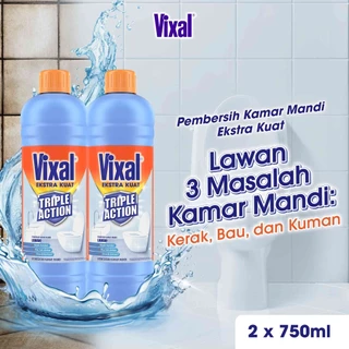Vixal Pembersih Porselen & Kamar Mandi HCl Anti Kerak Bandel Ekstra Kuat 750 mL x2