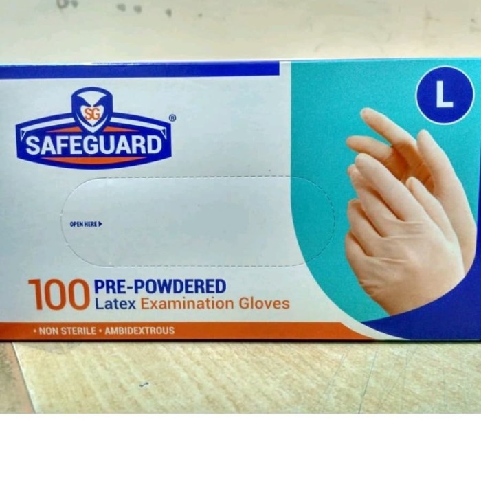 Jual sarung tangan latex safeguard size M only | Shopee Indonesia