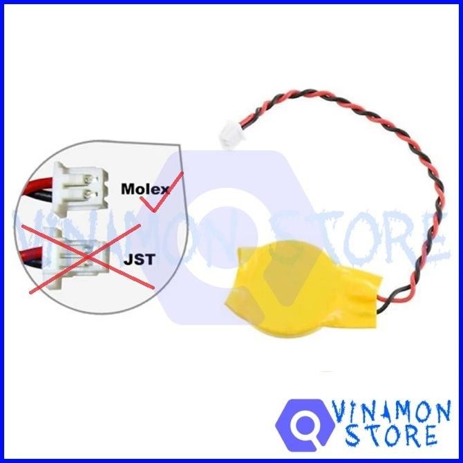 Jual Cmos 2 Pin Cr2032 - 3V Battery Laptop Motherboard Bios Molex 2 Pin ...