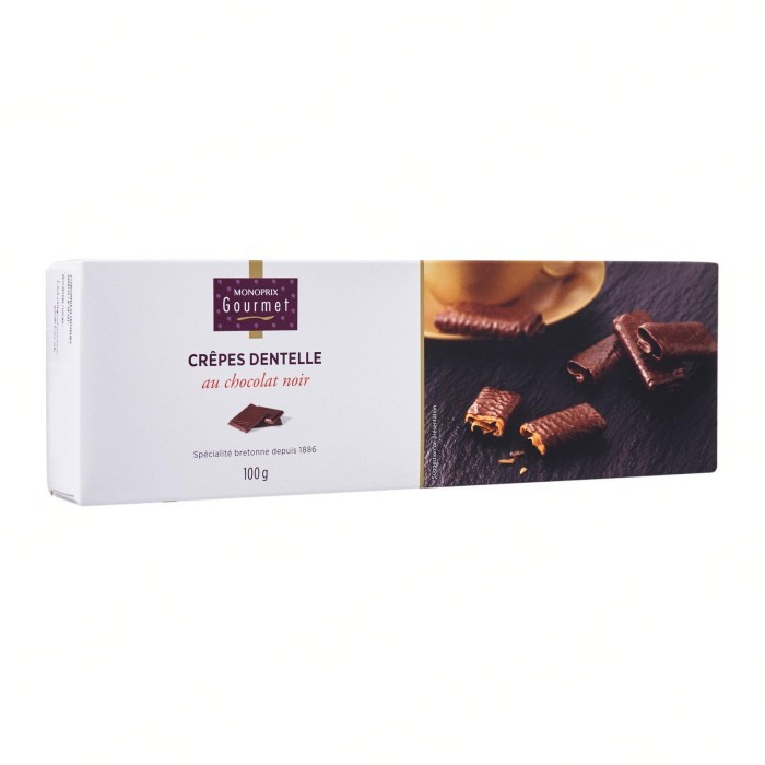 Jual Monoprix Gourmet Premium Dark Chocolate Crepes Dentelle 100G ...