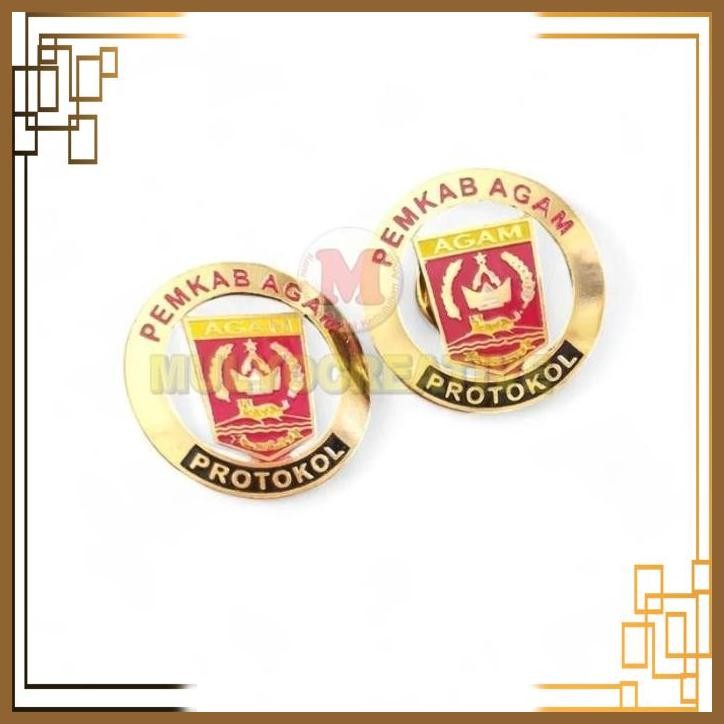 Jual [MCV] PIN PROTOKOL HITAM EMBLEM PROTOKOL PEMKAB AGAM MODEL BULAT ...