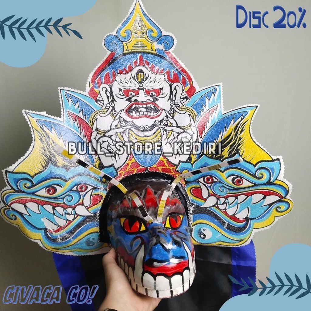 Jual Barongan Anak Caplokan Spon Devil Buto Biru Ukuran Tanggung Free ...