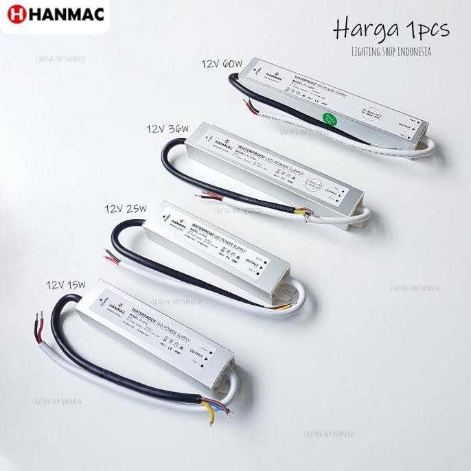 Jual Adaptor Led 12V 15W 25W 36W 60W Waterproof Power Supply Trafo ...