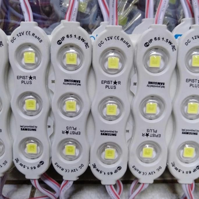 Jual Miliki Led Module Samsung 3 Led Mata Besar Nyala Putih 12V ...