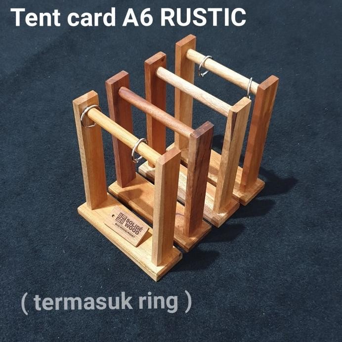 Jual Tentcard A6 RUSTIC tent card stand dudukan menu murah | Shopee ...