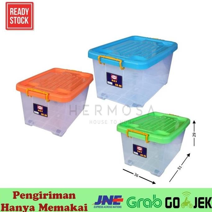 Jual Shinpo 111 CB 45 Container Sky Box Plastik 45 Liter Dengan Roda ...