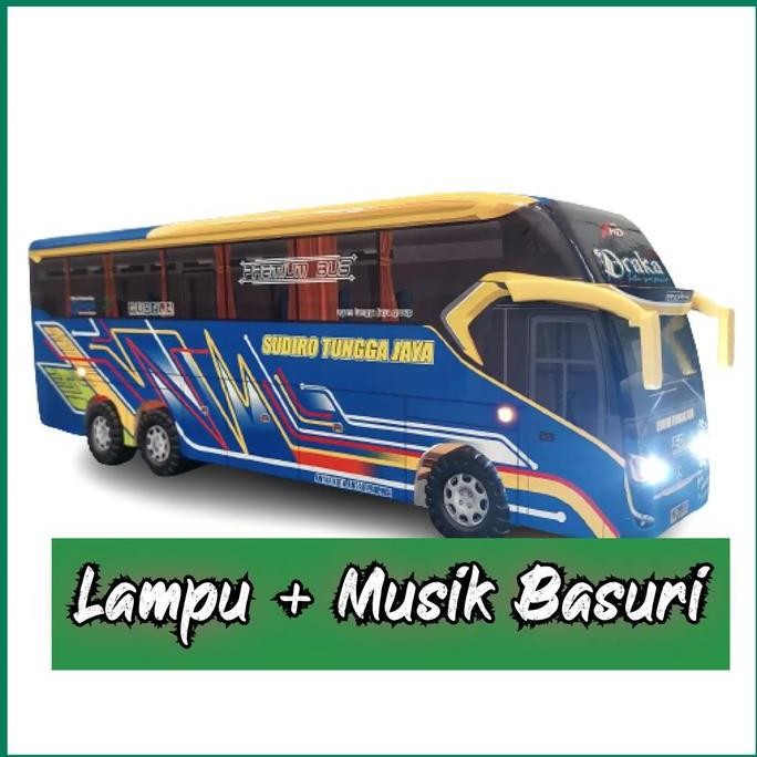 Jual tersedia miniatur bus bis lampu dan musik telolet basuri plastik ...