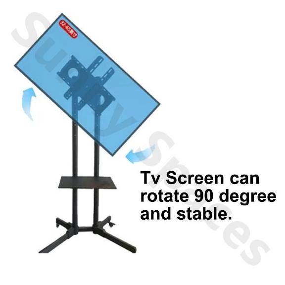 Jual HJK LED TV Bracket standing with roda Dapat dilepas 360 Stand ...
