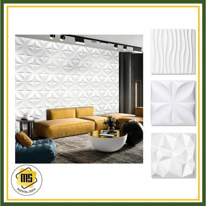 Jual Promo Wall Panel 3D PVC Wallpaper Dinding Ukuran 50 x 50 cm COD ...