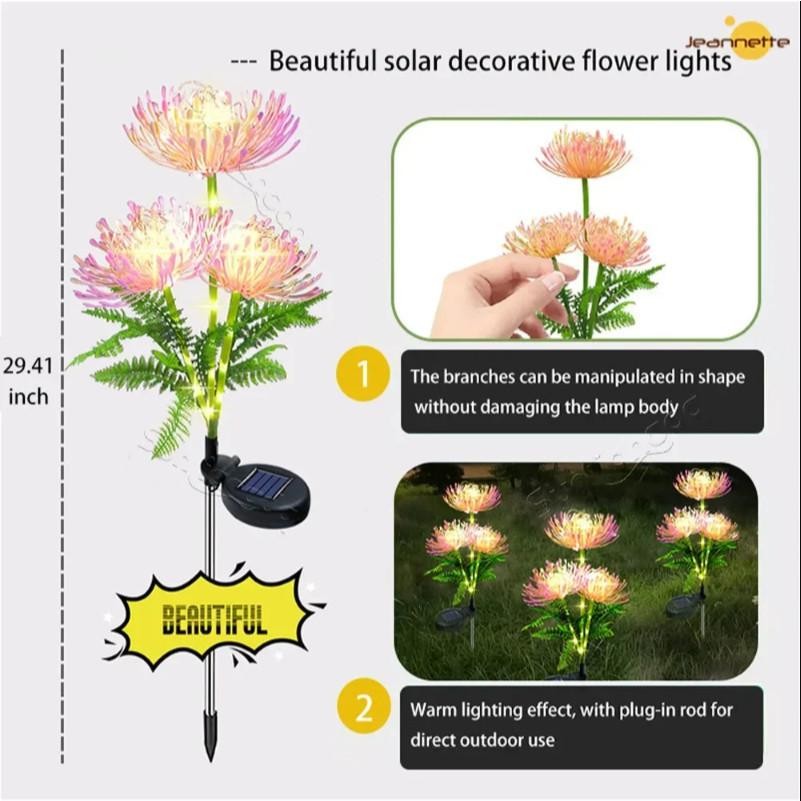 Jual Lampu Taman Tenaga Surya Model Bunga Luar Ruangan Led Solar Lawn ...