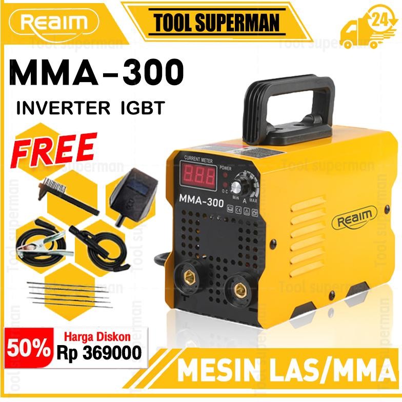 Jual Reaim Mesin Las Listrik Inverter MMA-300 120A 450 Watt Trafo Las ...