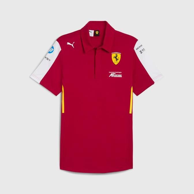 Jual Ferrari AF Corse Le Mans Hypercar 2025 Team Polo. Kaos Polo Pria ...
