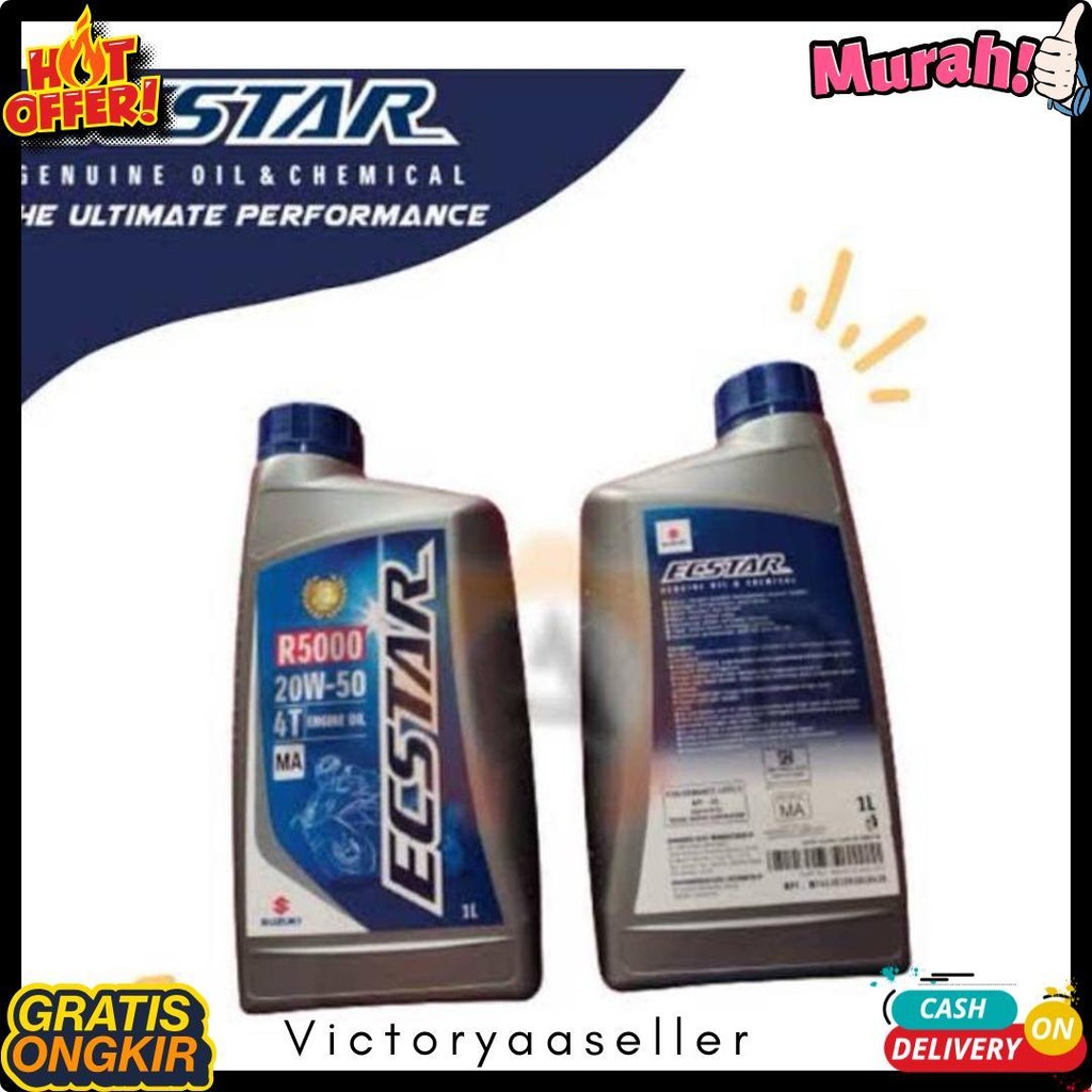 Jual Motor Oil Suzuki Ecstar R5000 20W-50 4T Engine Oil Ukuran 0,8L Dan ...