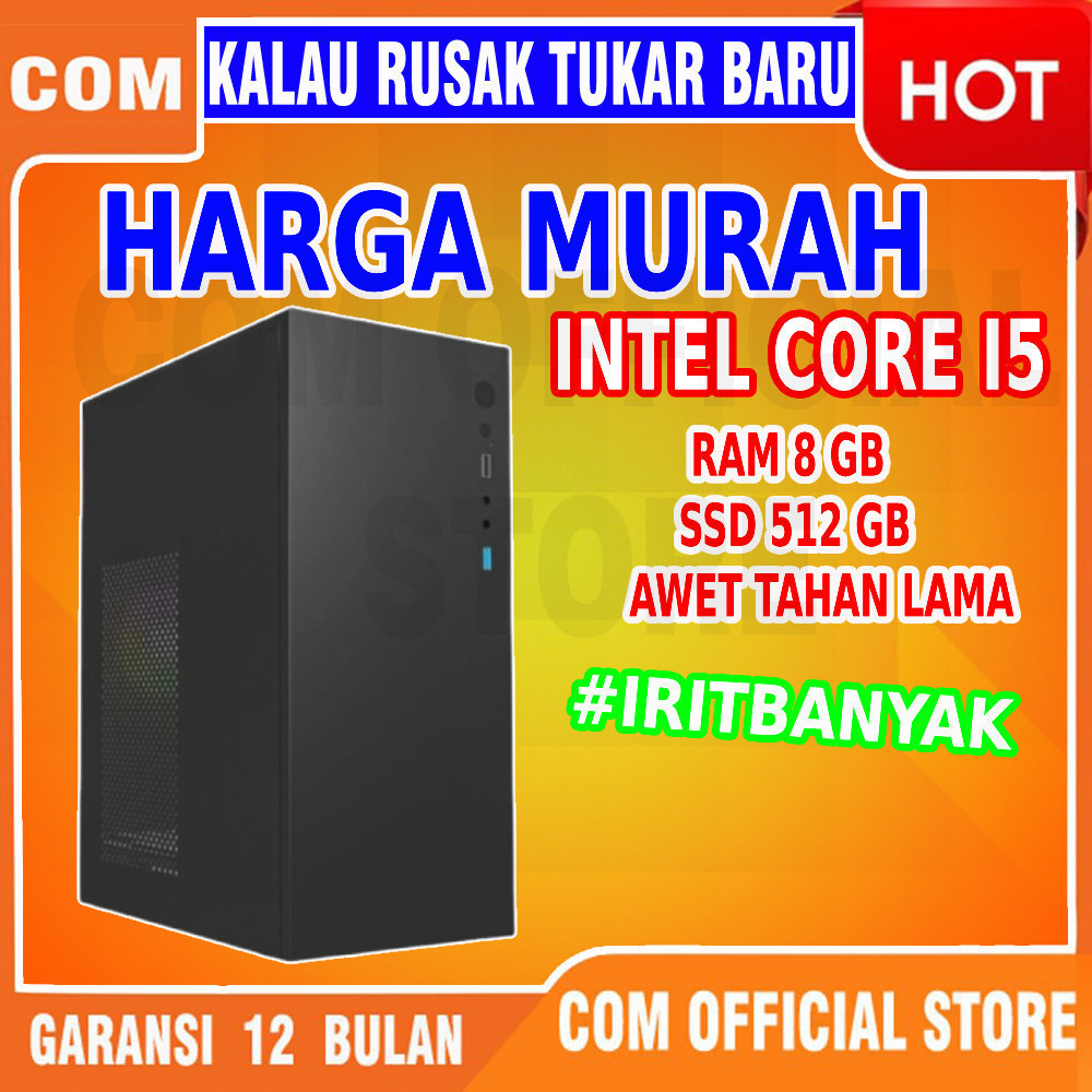 Jual CPU KOMPUTER PC INTEL Rakitan computer CORE I5 Ram 8GB SSD 512 GB ...