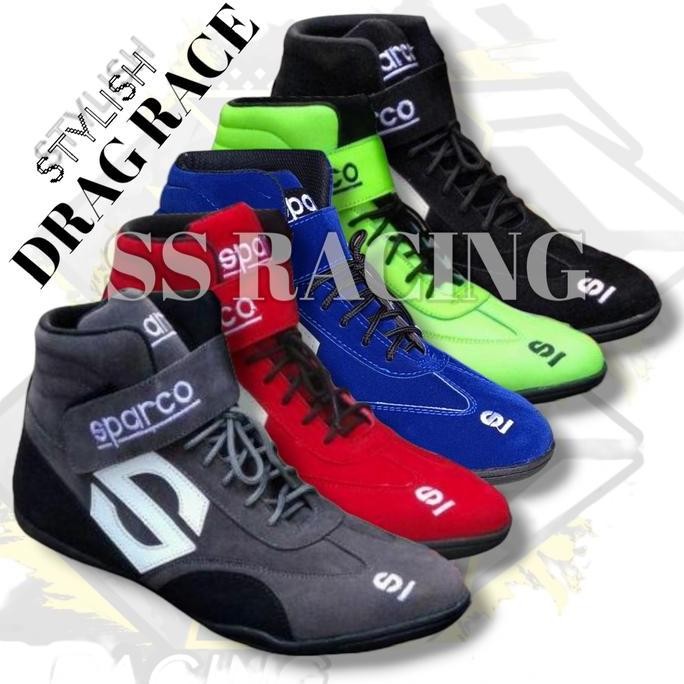 Jual TERSEDIA sepatu drag bike race touring cornering gokart hitam abu ...