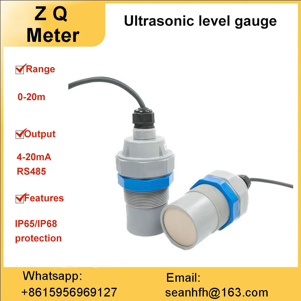 Jual Ultrasonic level gauge water level indicator 4-20ma water depth ...