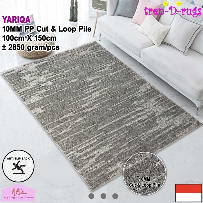 Jual Tren-D-Rugs Karpet Plush Motif Timbul 3D Estetik Modern 100X150 Cm ...