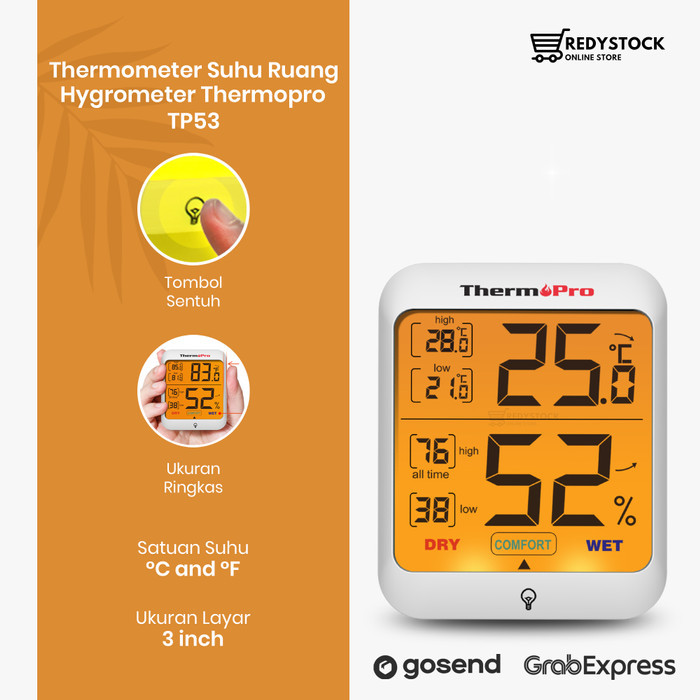 Jual Thermometer Hygrometer Humidity Termometer Suhu Ruang Thermopro ...