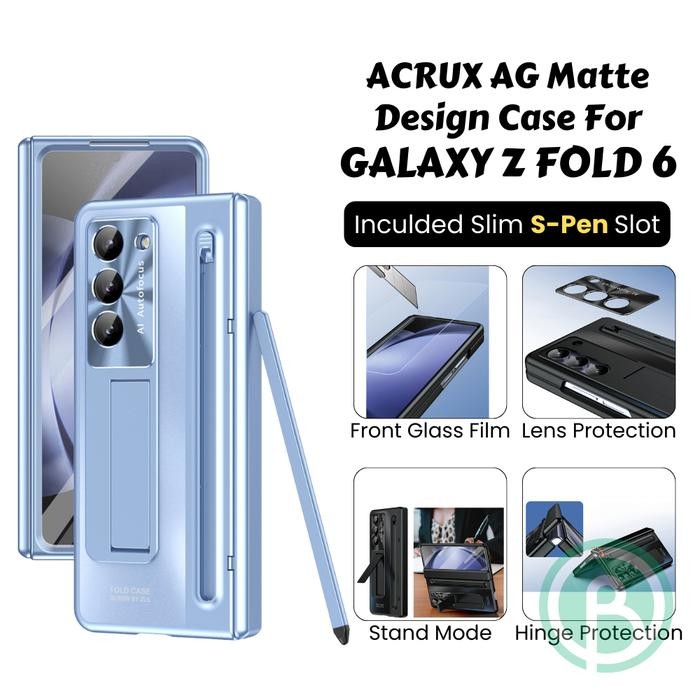 Jual ACRUX Case untuk SAM Z Fold 6 Fold6 5G AG Matte Plating With ...