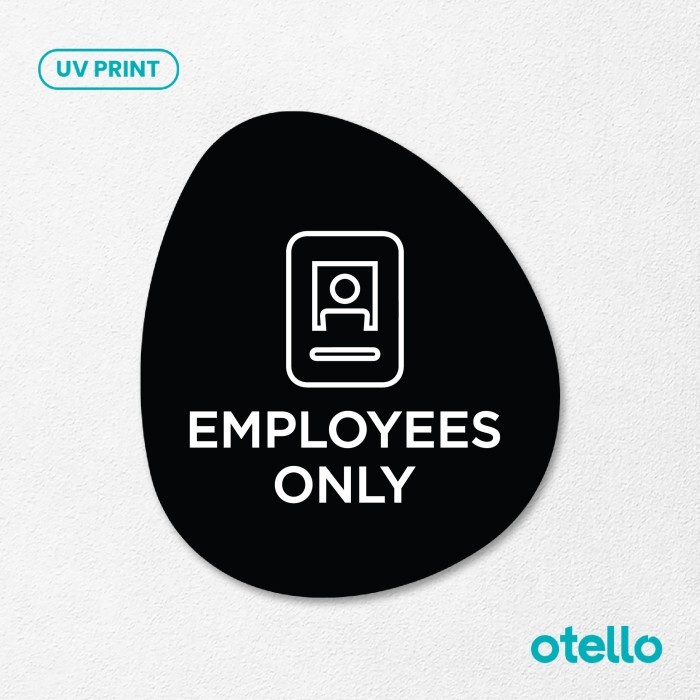 Jual Employees Sign Board Akrilik Tempel Sign Dinding Papan Label ...