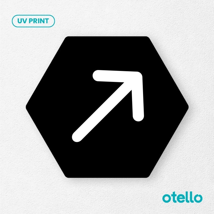 Jual Arah Tanda Panah Naik Kanan Atas Petunjuk Signage Acrylic Sign ...