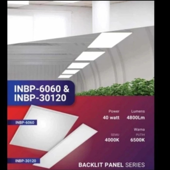 Jual Lampu Led Downlight Plafon Inlite INBP 6060 60x60 Cm 40 Watt IN ...