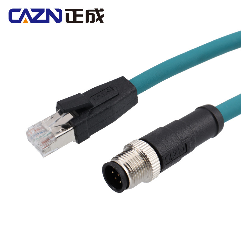 Jual SNK Ethernet M12 to RJ45 Connector 8 pin A code Male Female to ...
