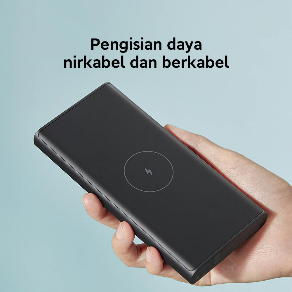 Xiaomi Power Bank 10W Wireless 10000mAh | Pengisian daya nirkabel dan berkabel | Pengisian daya cepat | Fast charging