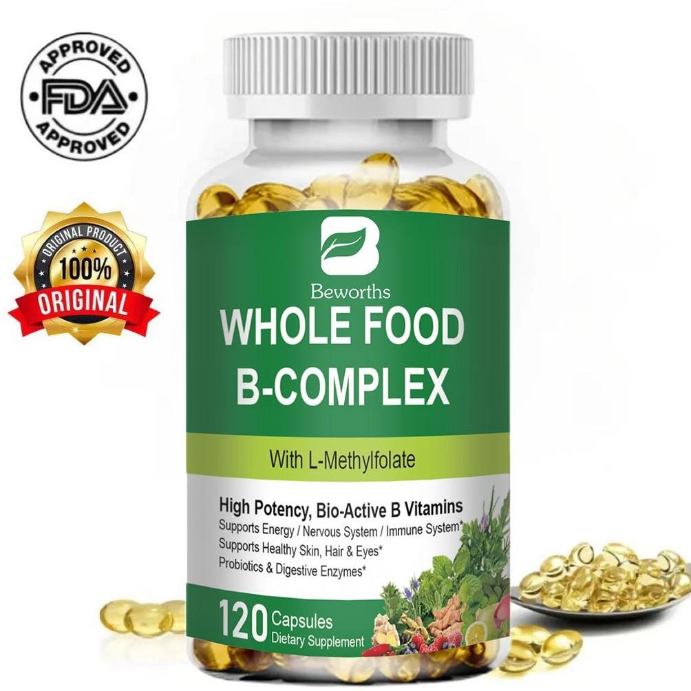 Jual BEWORTHS Vitamin B Complex Capsules B1, B2, B3, B5, B6, B7, B9 ...