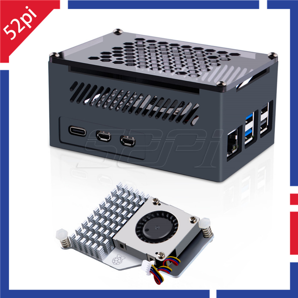 Jual JENNAIRA 52Pi Raspberry Pi 5 Case with Raspeberry Pi Offical ...