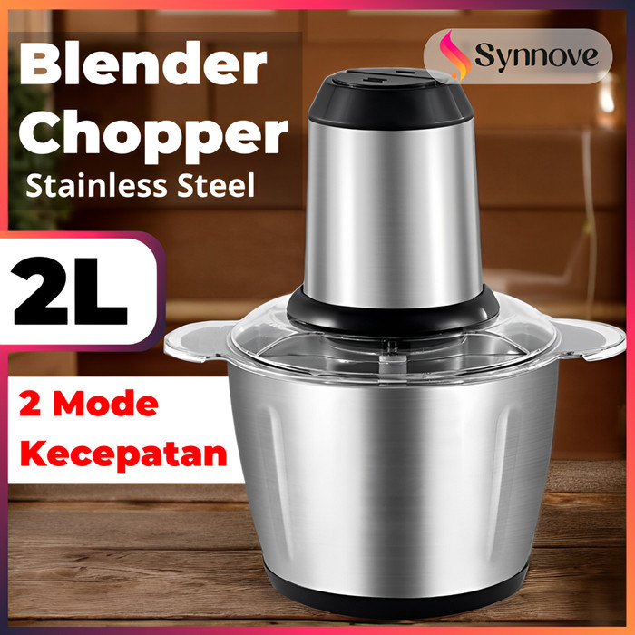 Jual PROMO! Chopper Daging Stainless 2L Blender Bumbu Dapur Halus ...