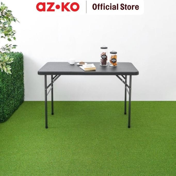 Jual AZKO Krisbow Meja Lipat Rotan 122 Cm - Hitam | Shopee Indonesia