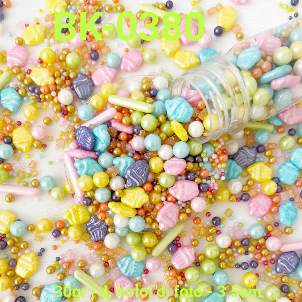 Jual BK-0380 Sprinkles sprinkle springkel 30gr mutiara cupcake ...
