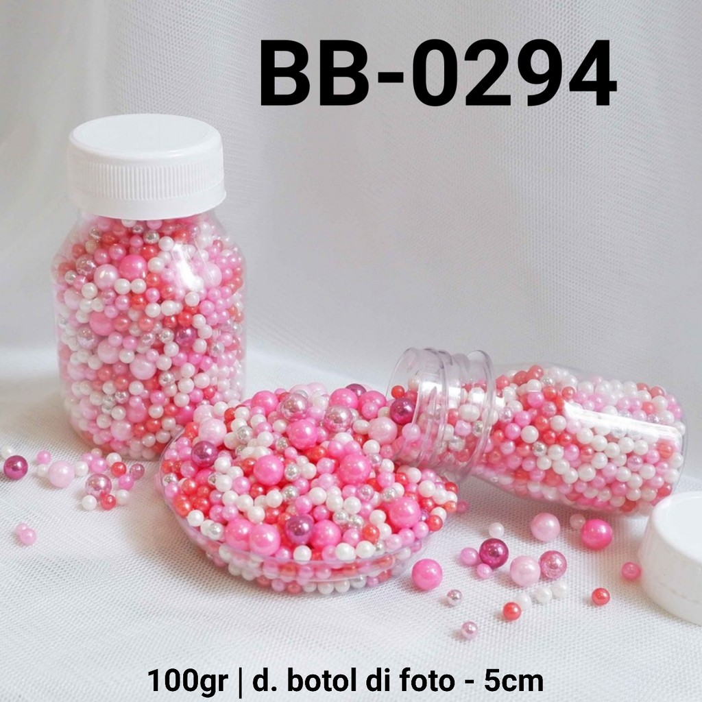 Jual BB-0294 Sprinkles sprinkle springkel 100gr mutiara pink putih ...