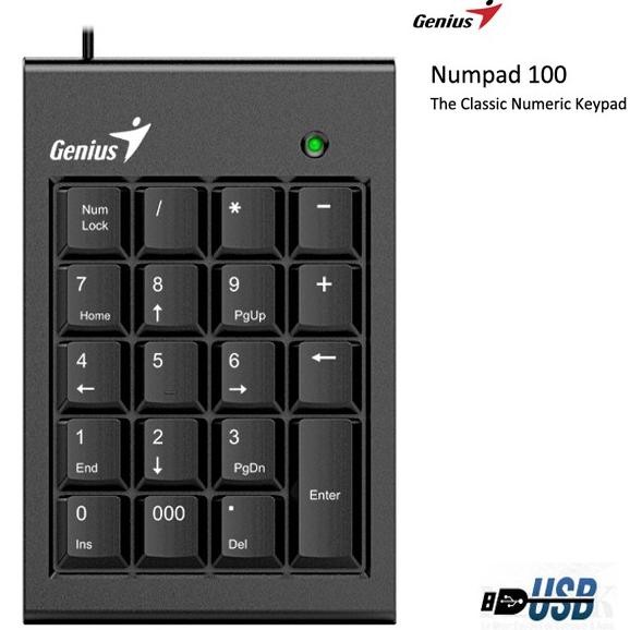 Jual CO Genius Numpad 100 Wired Numeric Keypad - Black | Shopee Indonesia