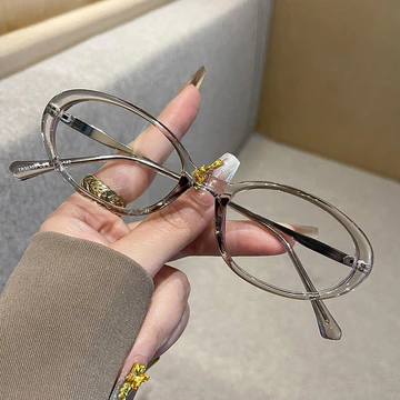 VisioBatik Kacamata Minus Photocromic Wanita Korean Style TR Metal Model Anti Blueray Anti