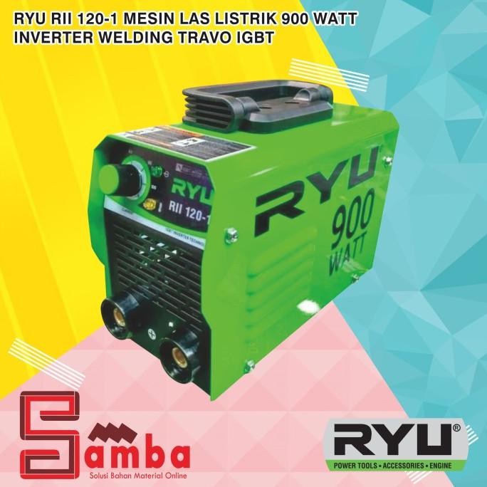 Jual RYU RII 120-1 Mesin Las Listrik 900 Watt Inverter Welding Travo ...