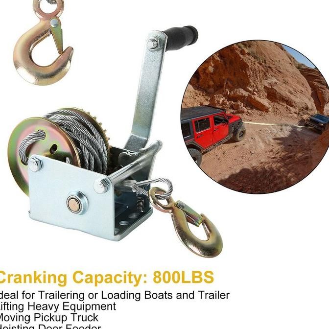 Jual Katrol Besi Kanopi Sliding Manual 800Lbs/350Kg Termasuk Tali Slink ...