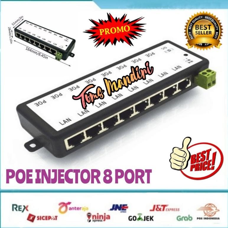 Jual Poe Injector 8 Port Pasif 10/100 Mbps | Shopee Indonesia